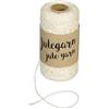 Halbach Seidenbänder Filo di iuta | larghezza 1 mm lunghezza 100 metri | filato per la casa o come filo di pomodoro | nastro perfetto come filo da giardino | Colore: crema