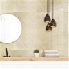 CREARREDA Piastrelle Autoadesive adatte per Cucina, Bagno e Soggiorno, Piastrelle in gomma laminata per qualsiasi tipo di muro 30x60x0,4 cm Made in Italy Effetto Marmo Travertino Lucido, 10 Pz
