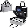 LEFOR·Z Custodia da trasporto compatibile con PS5/PS4/PS5 Pro, borsa da viaggio con 17 tasche con imbottitura spessa, compatibile con Playstation 5/PS5 Digital Edition, controller, dischi di gioco