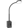 PRINCEWAY Lampada da Lettura Applique da Parete LED Dimmerabile Nera con Spina e Presa Elettrica per Camera Leggere a Letto, Due Interruttori Tocco, 3 Modalità di Colore Illuminazione