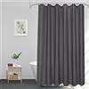 EurCross Tenda da doccia extra lunga, 200 x 240 cm, impermeabile, lavabile, per bagno, vasca da bagno, extra 240 cm, in tessuto di poliestere, antimuffa e si asciuga rapidamente con 14 anelli