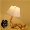 TONGNIDA 220V Creative Robot Joint Table Lamp, lampada da tavolo flessibile Joint, lampada da lettura per la cura degli occhi con ripiano per libri (Moderno)
