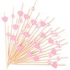 LQTSLFM 200 Pezzi Atuzzicadenti Cuori, Rosa Perla Stecchini per Aperitivo Cuori, Stuzzicadenti Feste in Legno Cuore per Torte Frutta Dessert Cibo San Valentino e Matrimoni