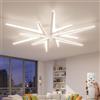 Lanmorn Plafoniera LED per Soffitto Moderno Design con Telecomando, 92cm Lampadario Soggiorno Led, Lampada da Soffitto Camera da Letto 72W LED 6800lm, Bianco