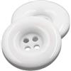 Whakano 10 bottoni decorativi in resina, bottoni rotondi a 4 fori, per fai da te, per lavori a maglia, cucito, cappotti, vestiti, giacca, pittura, scrapbooking, regalo, decorazione, bianco, 30 mm