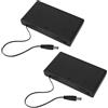 BTFO 2 pz Batteria Portatile per Insegne Al Neon a LED da 12V, Alimentatore Contenitore Batteria Converte Luci Al Neon USB in Luci a Battery per Uso Domestico Ufficio Giardino Cortile
