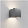 NUOVA GERMANY Applique Cubo a LED IP65 per interno/esterno 12W Regolabile 1000lumen Moderno Alluminio (Luce Naturale 4000K, Nero)