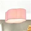 Licht-Erlebnisse Lampada a forma di nuvola rosa per bambini - Lampada da soffitto a forma di nuvola in tessuto - Lampada da soffitto carina per bambine - Lampada per bambini a forma di nuvola rosa