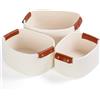 Otauoaea Cestini Portaoggetti Bagno, Set da 5 Cesto Portaoggetti Intrecciato in Corda di Cotone, Corda di Cotone per Bambini Bambina, Impilabile Organizer Fasciatoio per Camera da Letto Salotto(Beige)
