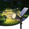 T-SUN Faretti LED Solari, Regolabile Lampada Solare da Esterno IP65 Impermeabile con 4 LED Avanzati, 2 Modalità Funzione, Bianco Naturale 4000K, Luci Solari per Giardino, Cortile, Backyards, Prato