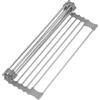 Rainsworth - Scolapiatti arrotolabile e salvaspazio, pieghevole, resistente al calore, per lavelli in acciaio inox, 43,5 x 28,5 cm, grigio