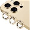 Coiwxmoi Protezione Fotocamera per iPhone 16 Pro/16 Pro Max,Pellicola Vetro Glitter Copri Telecamera Camera Proteggi Obiettivo HD Trasparente Lente Durezza 9H Anti-graffio Bling Diamond,Oro