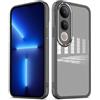 YUXING Cover per Vivo V50 Lite 5G/4G Custodia Trasparente con Pellicola Protettiva Lenti Morbida Ultra Sottile Antiurto Bumper Slim Case - Nero