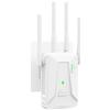 Susmnan Ripetitore WiFi Potente per Casa, WiFi Extender 300Mbps, 2.4GHz Velocità Single Band, 4 Antenne, 2 porte LAN, Compatibile con tutti i box Internet con porta Ethernet, Bianco