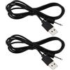 ECSiNG 2 Cavi di Ricarica USB A 2,5 Mm Maschio CC Compatibili con Derma Pen Dr Pen M8 A1 A6 N2 X5 A6