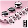 Kucheed Proteggi Obiettivo Fotocamera Glitterato per Samsung Galaxy A26/A36/A56, Copertura per Fotocamera in Vetro Temperato Allineamento Automatico dei Singoli Anelli Metallici