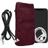 kwmobile Custodia Velluto a Coste con Chiusura Magnetica per Smartphone XL - 6,7/6,8 - Portacellulare Tracolla - Borsa Porta Cellulare da Collo Universale