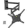FORGING MOUNT Supporto TV Parete con Braccio Extra Lungo 1035mm per 26-65 Pollici fino a 35KG, Ruotabile a ±90°orizzontale/verticale con 3 bracci pieghevoli, Max VESA 400x400mm