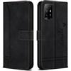 Bravoday Cover per Oppo A94 5G / Oppo A95 5G / Oppo F19 PRO + 5G / Oppo RENO5 Z 5G, Flip Custodia in Pelle PU Portafoglio Custodia per Oppo A94 5G / Oppo A95 5G, con Slot per Schede, Nero
