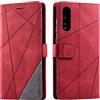 Vankii Cover per Samsung Galaxy A70 / A70S, Flip Caso Libro Premium Portafoglio Custodia in Pelle PU Magnetica,Custodia Pelle Sintetica TPU Silicone Antiurto,Funzione Supporto Slot Schede (Rosso)