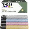 RUICAILI Cartuccia toner compatibile TN321 321 Lavoro di Ricambio per Konica Minolta BizHub C364e C284 C224e C7822e C7828e (4, Nero Ciano Magenta Giallo)