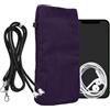 kwmobile Custodia Velluto a Coste con Chiusura Magnetica per Smartphone XL - 6,7/6,8 - Portacellulare Tracolla - Borsa Porta Cellulare da Collo Universale