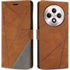 SONWO Cover per Oppo Reno12 F 5G / 4G / Oppo Reno12 FS 5G, Flip Custodia in PU Pelle, Cover a Libro Portafoglio con Slot per Schede e Supporto Stand per Reno12 F 5G / 4G / Reno12 FS 5G, Marrone
