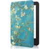 MoKo Custodia Compatibile con 6 Pollici Nuovo Kindle 11a Generazione 2024/2022, Cover Leggera con Auto Sveglia/Sonno per e-Reader, Albicocchi in fiore