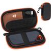 APXEL Custodia Rigida Con Pagine Interne, Custodia per Hard Disk Esterno, Portatile per Ssd Esterno Case Sandisk Extreme/Pro, Cover Protettiva per Il Trasporto E La Conservazione(Arancione-Nero)