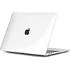 TECOOL Cover per MacBook Air M1 (A2337) e MacBook Air 13 Pollici Retina 2020 2019 2018 (A2179 A1932), Custodia Rigida Protettiva Sottile in Plastica Superficie Liscia, Cristallo Trasparente