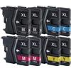 TonerPartner Confezione multipla Compatibile con le cartucce Brother LC-985 contiene 8 cartucce d'inchiostro
