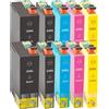 TonerPartner La confezione multipla compatibile con Epson T3357 / 33 XL include 10 cartucce d'inchiostro
