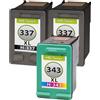 TonerPartner La confezione multipla compatibile con 337+343 include 3 cartucce per testine di stampa