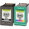 TonerPartner La confezione multipla compatibile con HP 337+343 include 2 cartucce per testine di stampa