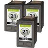 TonerPartner Confezione multipla compatibile con HP 21 include 3 cartucce per testine di stampa