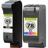 TonerPartner Confezione multipla compatibile con HP 45 51645ae / 78 C6578AE include 2 cartucce per testine di stampa