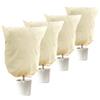 LCGOD Copertura Antigelo per Piante con Coulisse, Telo Protettivo Invernale in TNT 80g/m², Rinforzato, per Arbusti, Piante in Vaso Medio-Grandi e Siepi Basse, 100x80cm,4 Pezzi