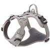 Truelove TRUE LOVE Pettorina per cani No Pull Nylon Riflettente Pet Harness Regolabile Comodo Controllo Step-in Colori Brillanti Truelove TLH56512 (XS, Grigio)