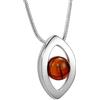 Copal Collana Da Donna Con Ambra Baltica Vera E Pendente In Argento Sterling