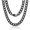 ChainsPro Catenina Collana Uomo Donna Acciaio Lunga 55cm, 9 mm Collana Catena Uomo Nero, Collana Cubana Uomo Ragazzo Necklace for Men Rapper, Idee Regalo per Natale Compleanno Anniversario