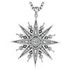 JewelryPalace Vintage Collana Stella del Nord Donna Argento 925 con Cubica Zirconia, Collana Ciondolo Pietra a Taglio Rotondo con Catena 45cm, Collane Pendenti Anniversario Set Gioielli Donna