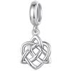 Kerraom Pendente Celtico in Argento 925 per Donna, Stile Vintage Triangolare, Regalo Perfetto per Festività - Adatto a Bracciali, Collane e Gioielli Europei