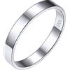 Bestyle Anelli in Argento Donna Coppia Anello in Argento Donna 925 Anelli Coppia Argento 925 3mm Misura 20