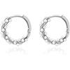 SLUYNZ Argento Pearls Curva Cerchio Orecchini per le donne Ragazze adolescenti Matrimonio Cerchio di perle Orecchini Sposa (A-Silver)