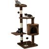 lionto Tiragraffi per Gatto Albero Tiragraffi Gatto Gioco Giocattolo Gatti Altezza 112 cm, Marrone