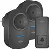 ELRO DB4000 Set campanello cinetico wireless - con 2 ricevitori plug-in con presa di corrente - Non richiede batterie