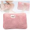 UNIHOC Borsa Acqua Calda Elettrica, Borsa Acqua Calda Elettriche Con Rivestimento Morbido In Microfibra, Scaldino In Peluche, Scaldamani, Ideale Per Ridurre Dolori Muscolari, Dorsali e Mestruali, Rosa