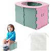 CPROSP Vasino da Viaggio Pieghevole per Bambini, Sedile da Allenamento con Borsa Portaoggetti, WC Portatile con 10 Sacchi della Spazzatura