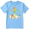 Handmade T-shirt in cotone adatto al compleanno 1 anno con tema giungla safari (Celeste, 3/4 anni)