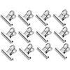 GUTE LINES Fermacarte, Clip Multiuso in Metallo, Pinze Multiuso, Clip del Raccoglitore, Ufficio di Cancelleria Pinze, per Ufficio, Scuola e Famiglia (Moderno, 12 pz x 50mm)